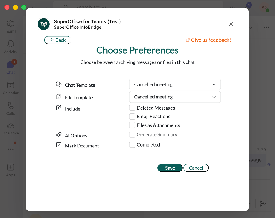 The Preferences screen showing all available default settings -screenshot