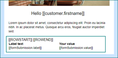 Form response result -screenshot