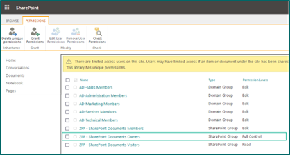 Document library - SharePoint integration -screenshot