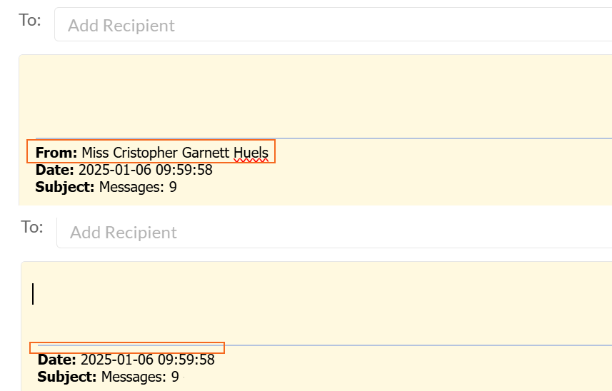Request - The reply message depending on setting for global filter -screenshot
